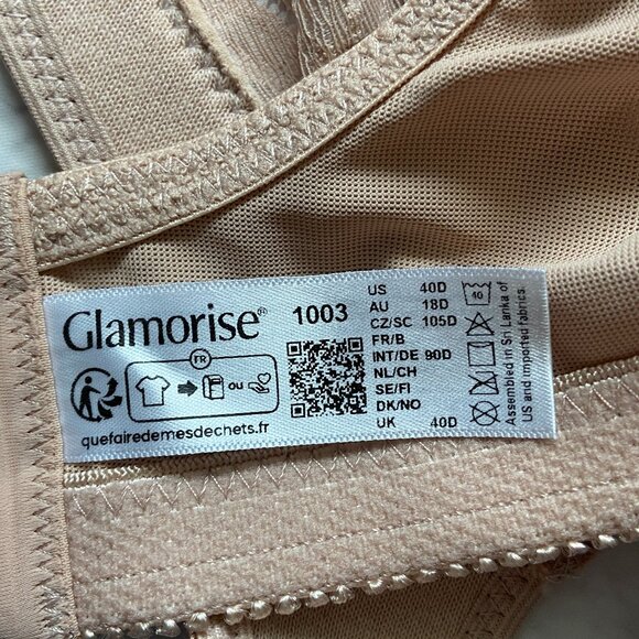 **Glamorise** Women's Full Figure Wirefree Minimizer Support Bra NWOT 40D - Picture 5 of 6